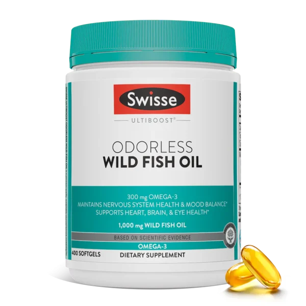 Swisse 无腥味野生鱼油软胶囊 1000mg400粒*1瓶 鱼油守护健康海外进口
